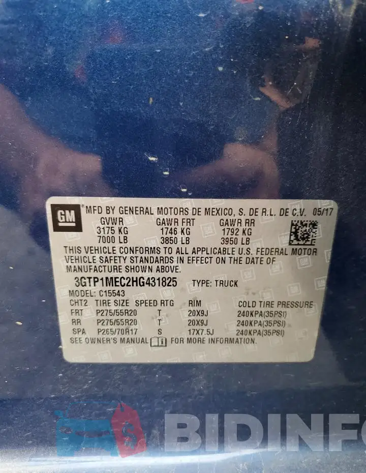3GTP1MEC2HG431825 Photo# 12