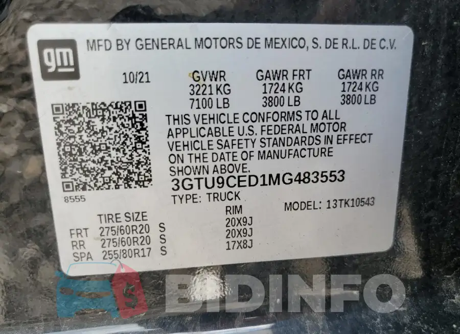 3GTU9CED1MG483553 Photo# 12