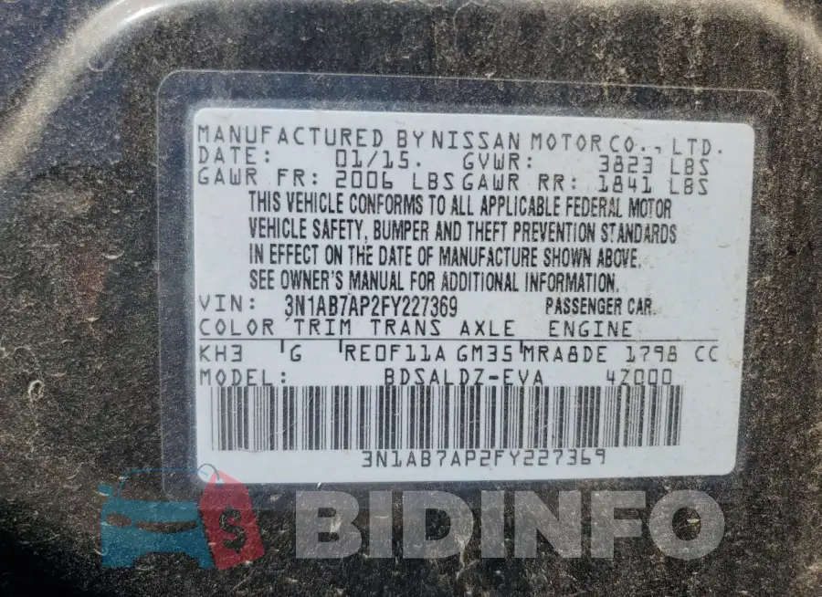3N1AB7AP2FY227369 Photo# 12