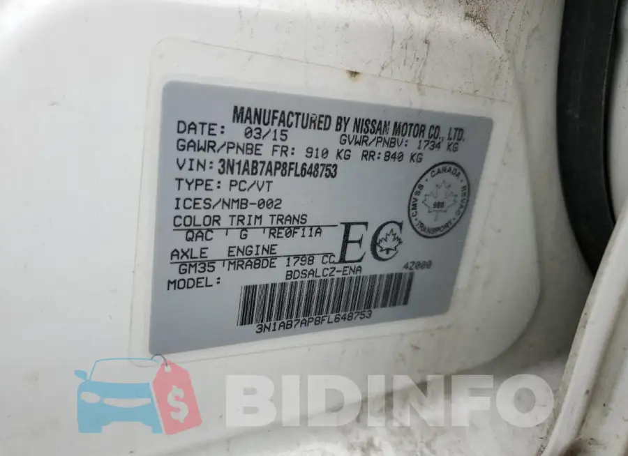 3N1AB7AP8FL648753 Photo# 12
