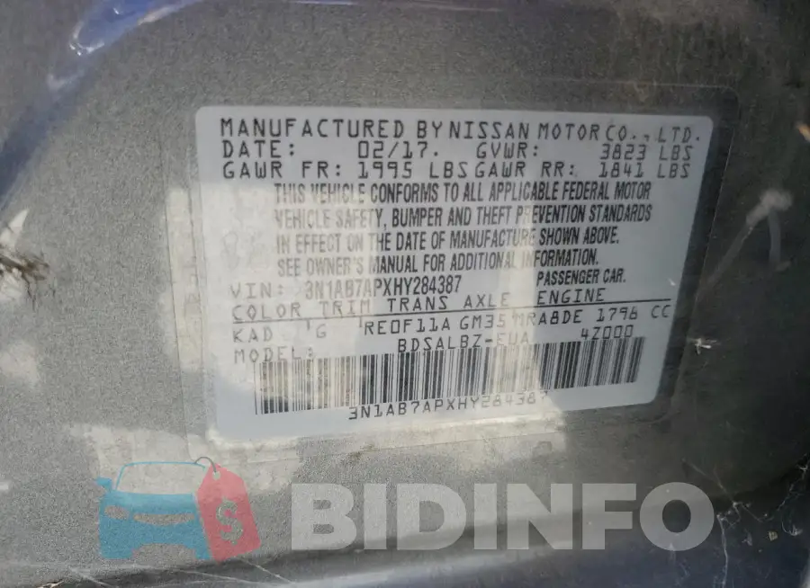 3N1AB7APXHY284387 Photo# 12