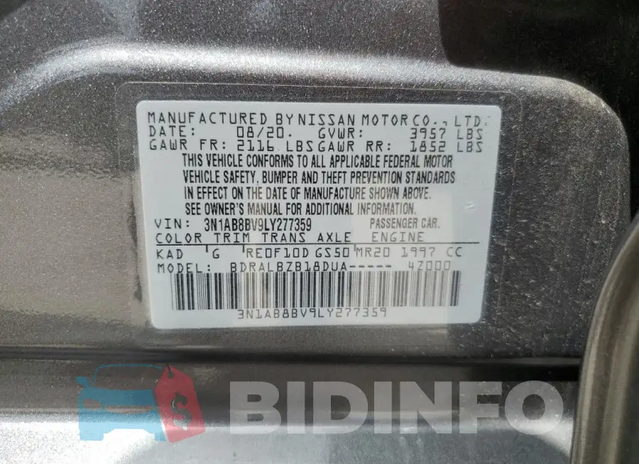 3N1AB8BV9LY277359 Photo# 12