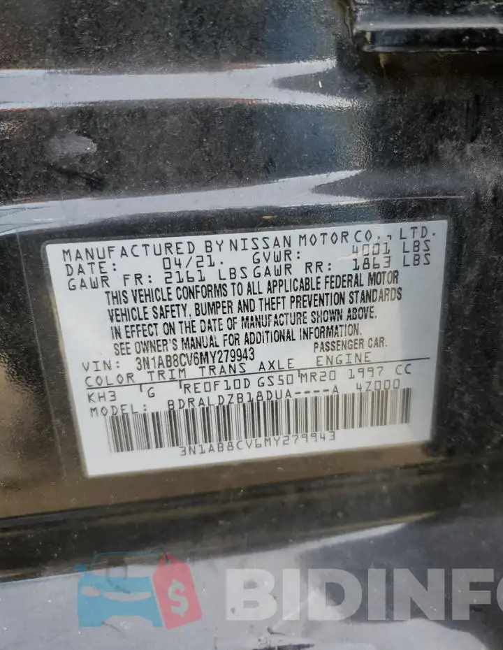3N1AB8CV6MY279943 Photo# 13
