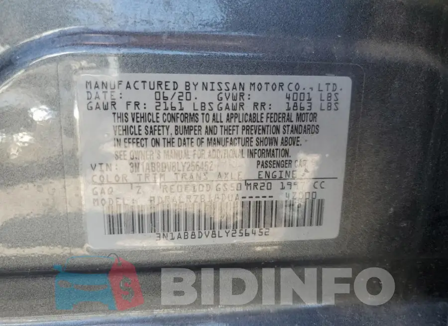 3N1AB8DV8LY256452 Photo# 13