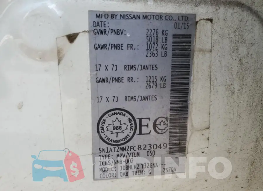 5N1AT2MM2FC823049 Photo# 14