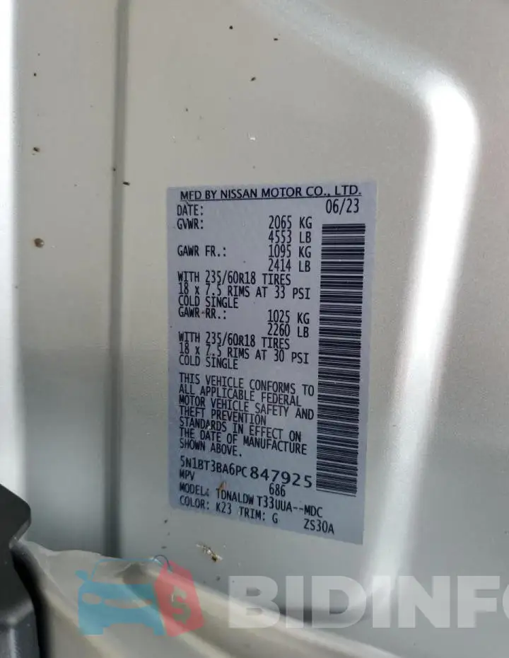 5N1BT3BA6PC847925 Photo# 14