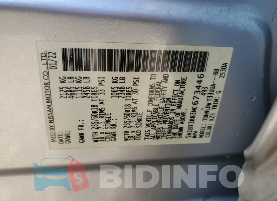 5N1BT3BB3NC673446 Photo# 13