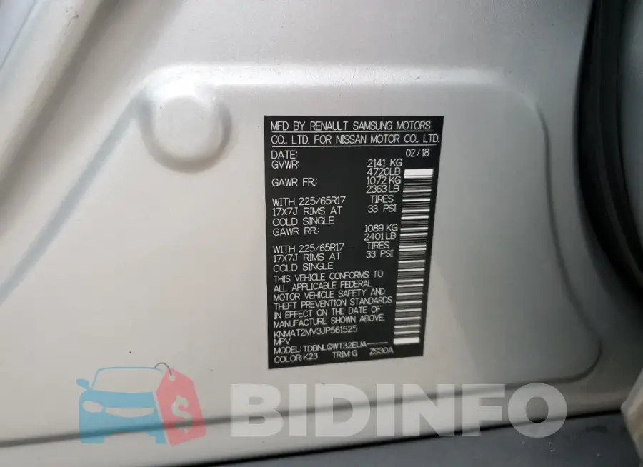 KNMAT2MV3JP561525 Photo# 14