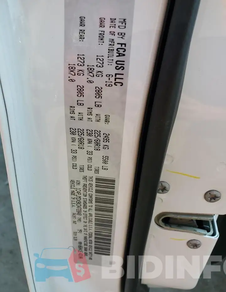 1C4PJMDX9KD472848 Photo# 13