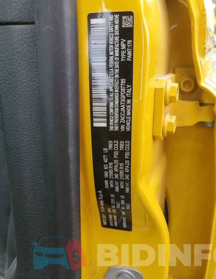 ZACCJAAT3GPD87785 Photo# 13
