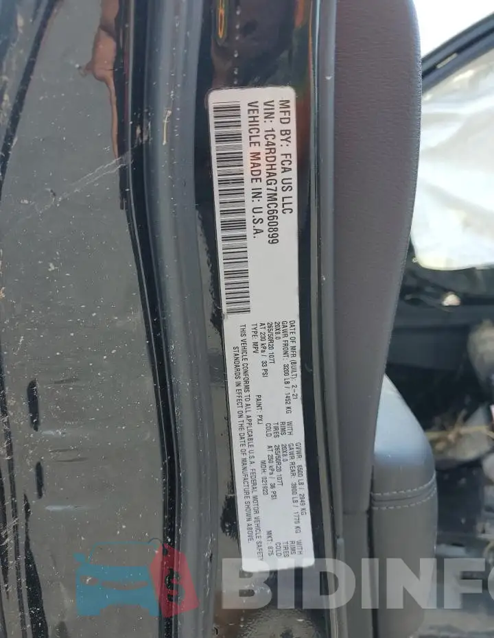 1C4RDHAG7MC660899 Photo# 13