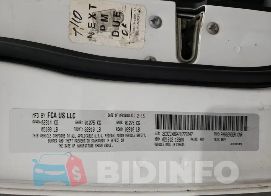 2C3CDXBG4FH776547 Photo# 12