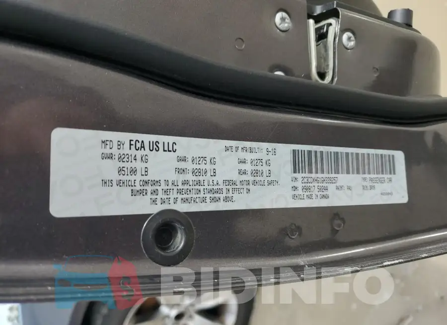 2C3CDXHG1GH339257 Photo# 12