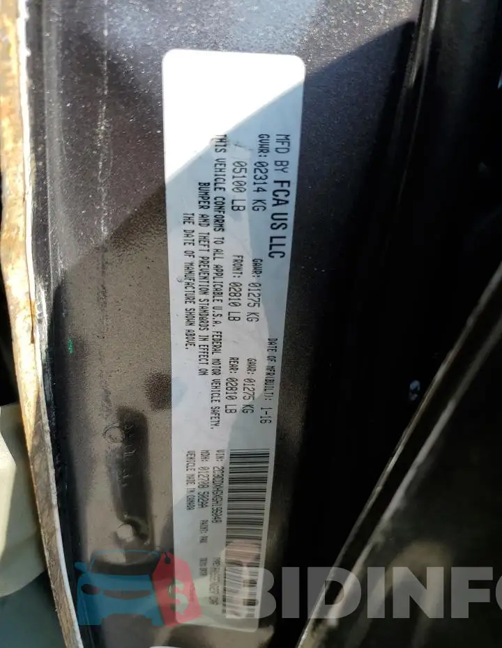 2C3CDXHGXGH196048 Photo# 12