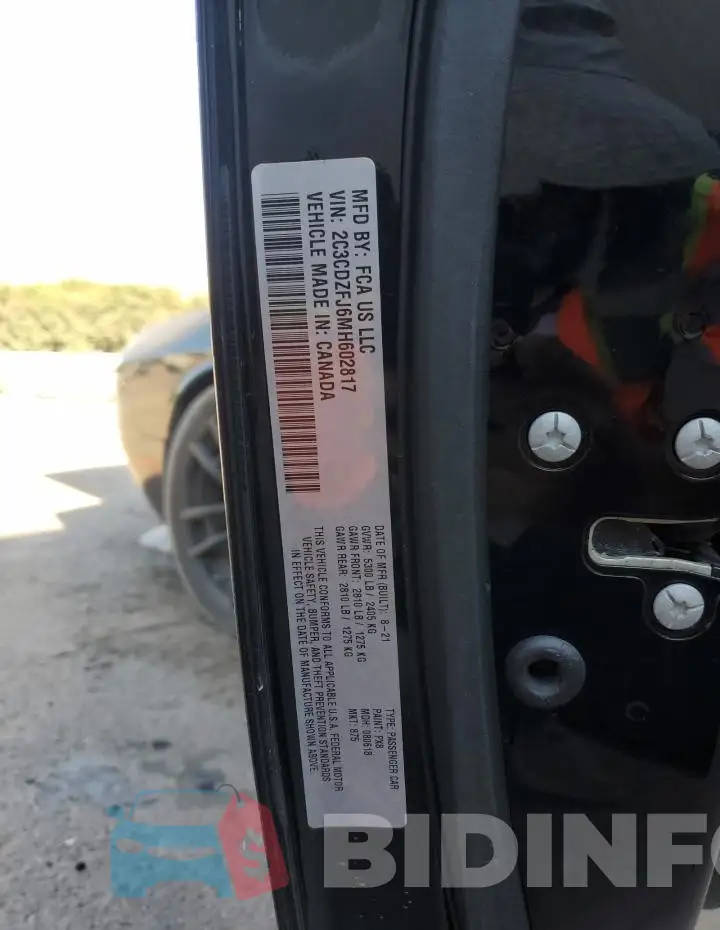 2C3CDZFJ6MH602817 Photo# 13