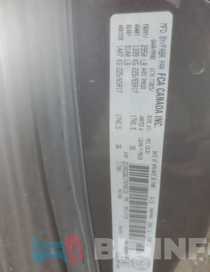 2C4RDGBG1FR748155 Photo# 13