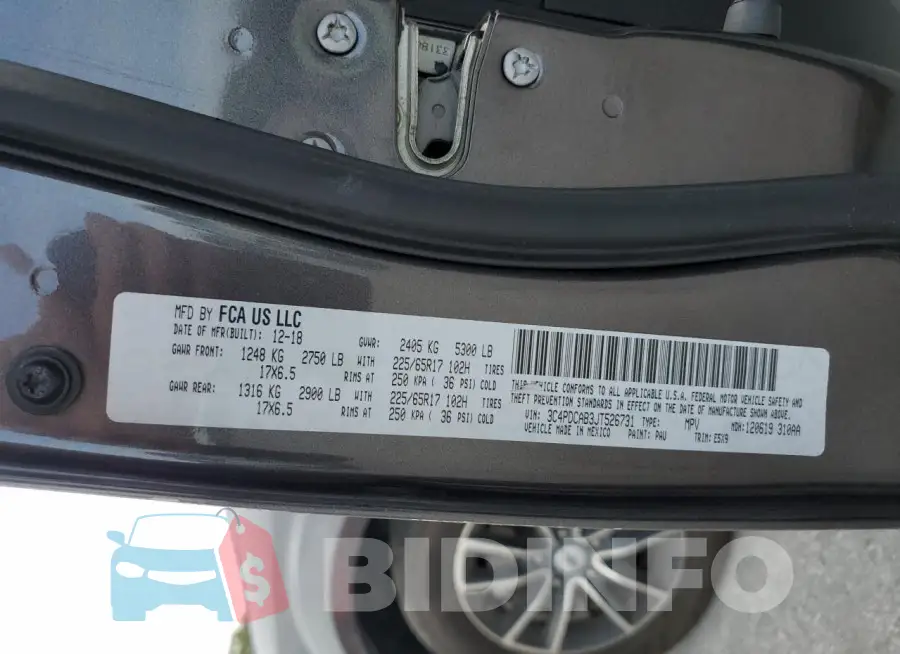 3C4PDCAB3JT526731 Photo# 14