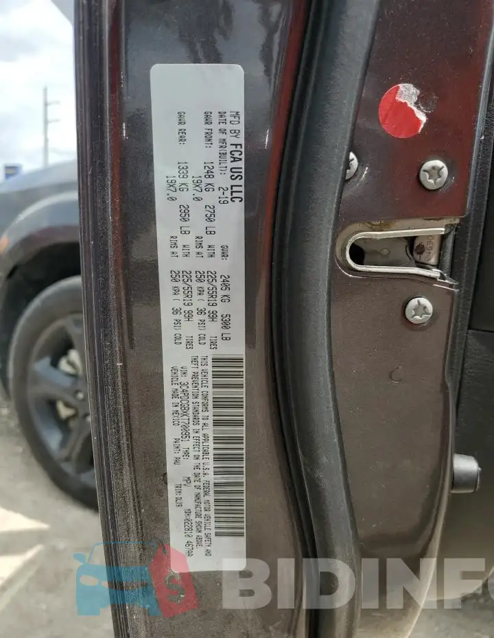3C4PDCGBXKT700951 Photo# 13