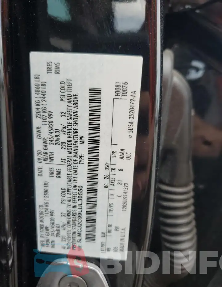 5LMCJ2C99LUL30550 Photo# 13