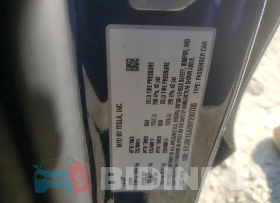 5YJ3E1EA2NF290708 Photo# 12