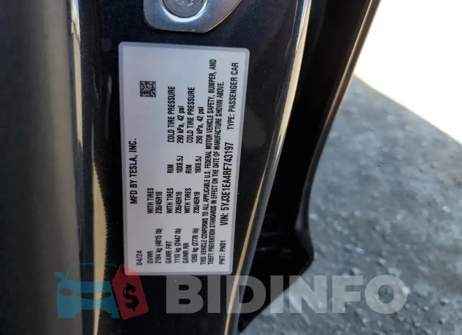 5YJ3E1EA4RF743197 Photo# 13
