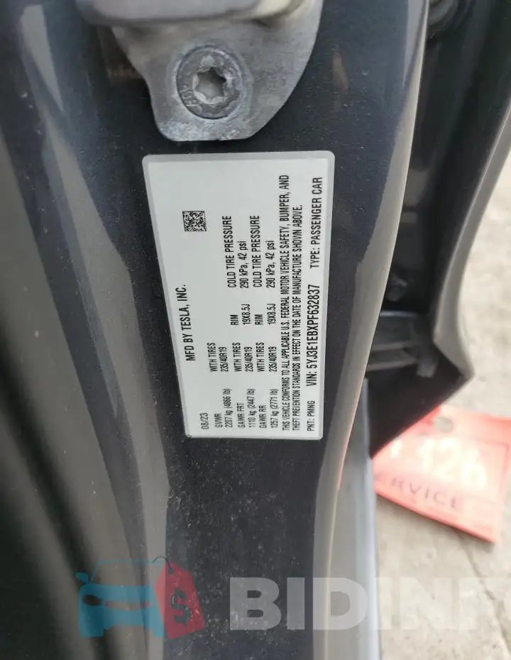 5YJ3E1EBXPF632837 Photo# 13