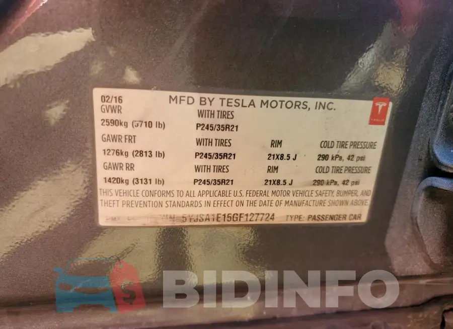 5YJSA1E15GF127724 Photo# 12