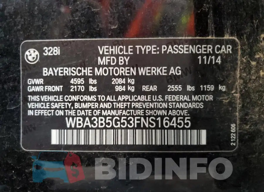 WBA3B5G53FNS16455 Photo# 13