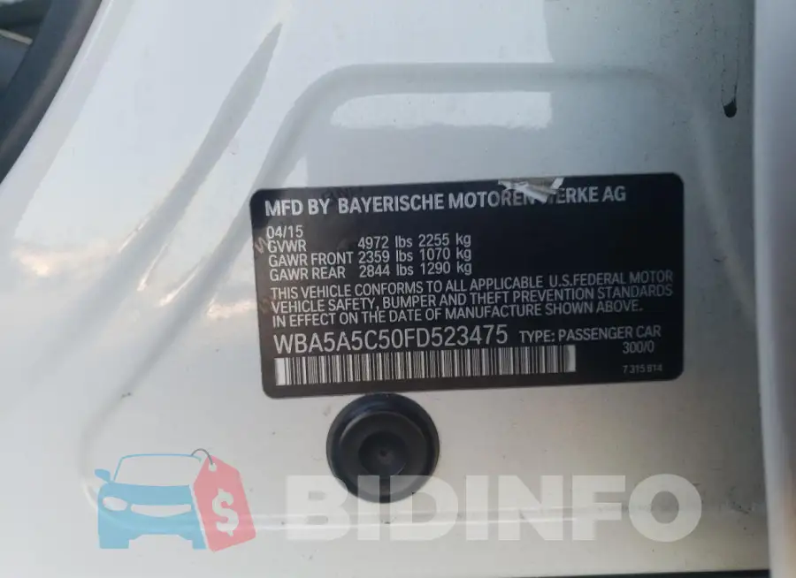 WBA5A5C50FD523475 Photo# 13