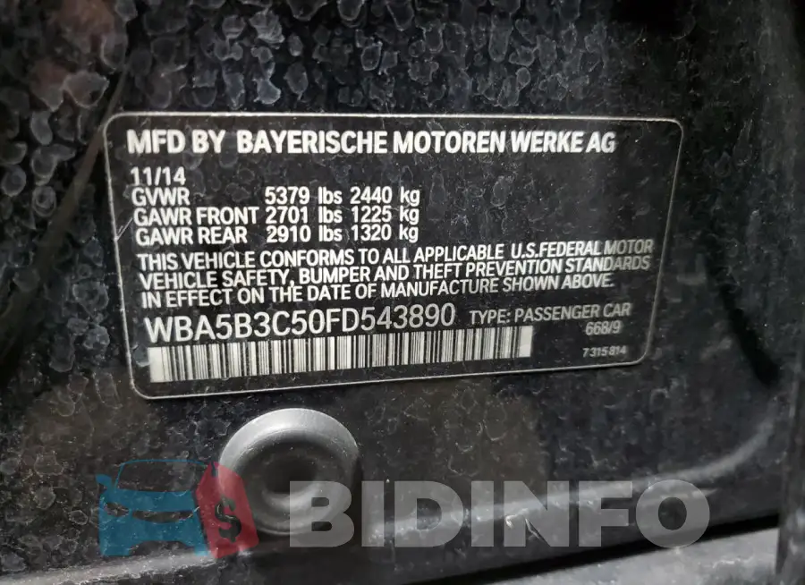 WBA5B3C50FD543890 Photo# 12