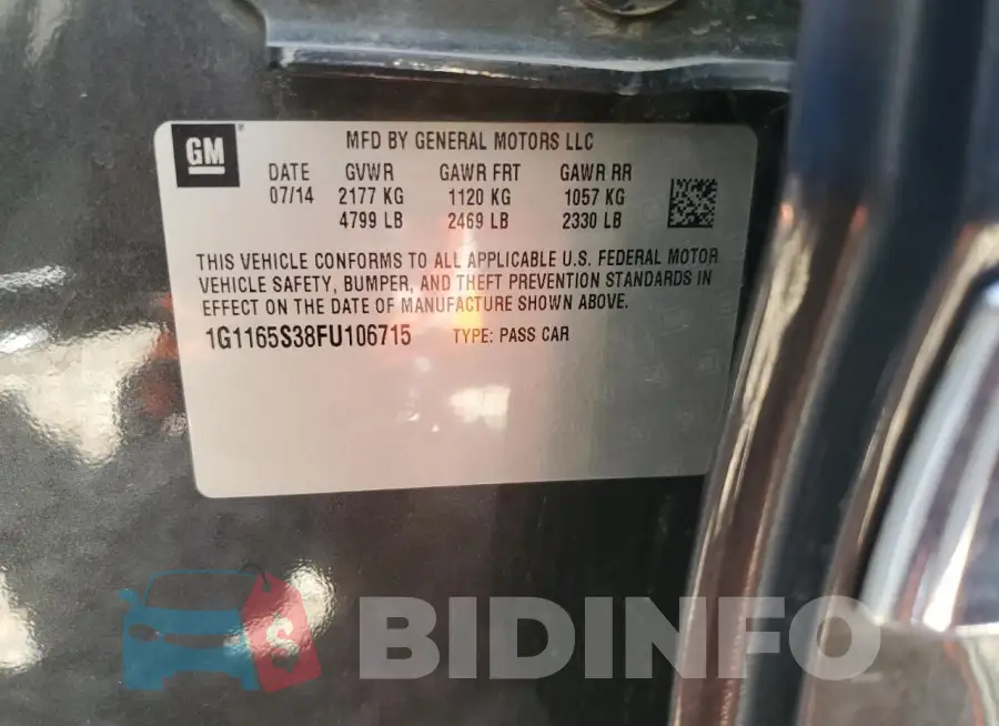 1G1165S38FU106715 Photo# 12
