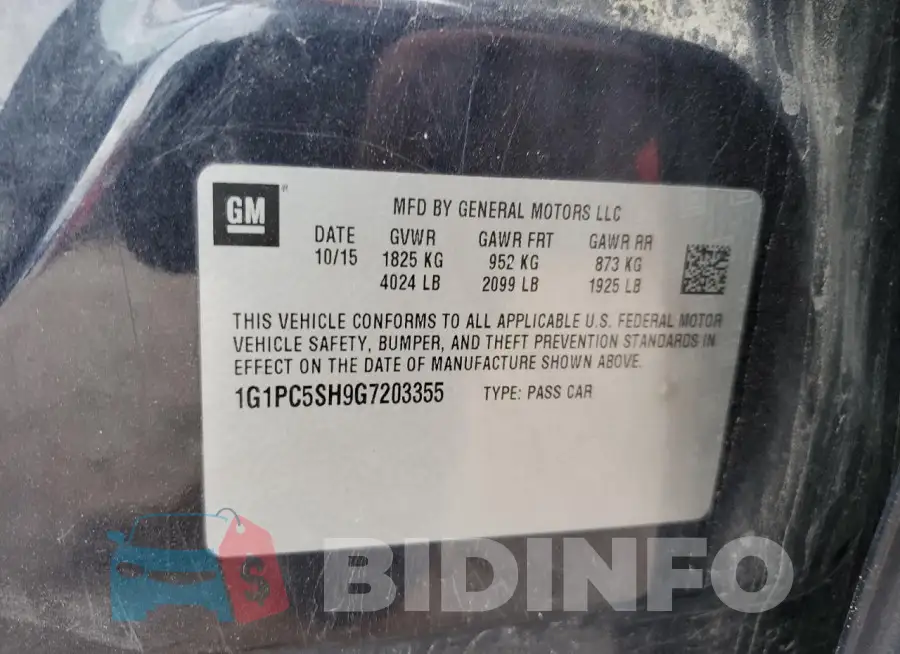 1G1PC5SH9G7203355 Photo# 12