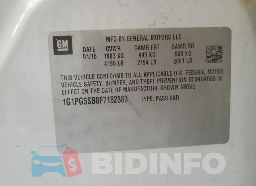 1G1PG5SB8F7182383 Photo# 13