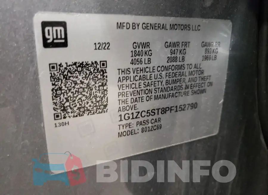 1G1ZC5ST8PF152790 Photo# 12