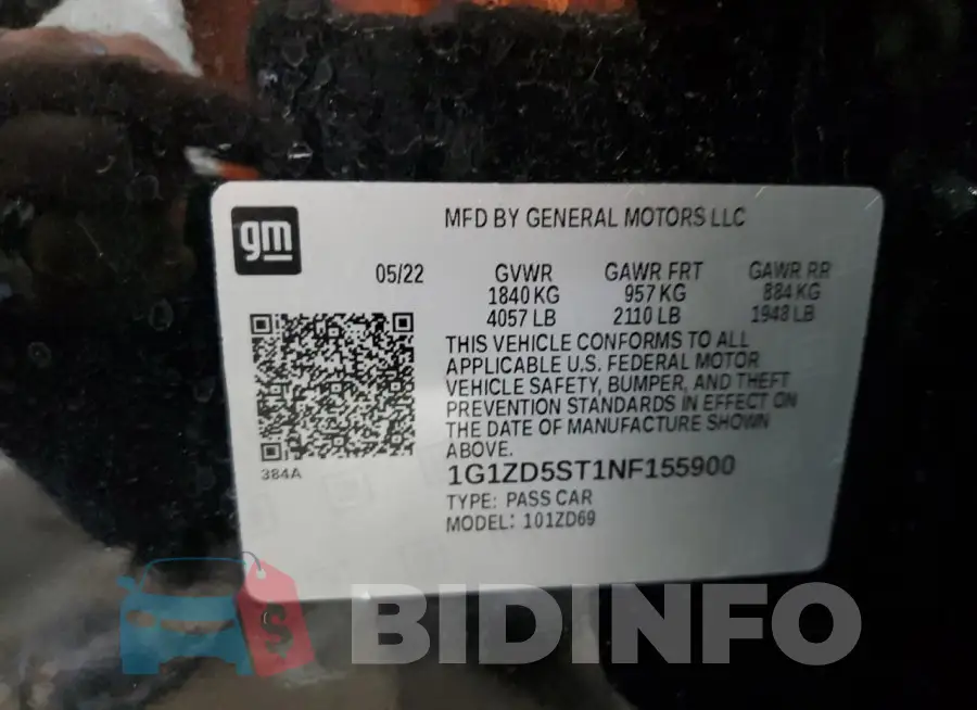 1G1ZD5ST1NF155900 Photo# 12