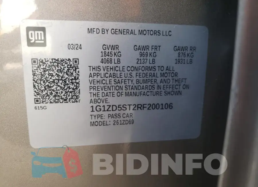 1G1ZD5ST2RF200106 Photo# 12