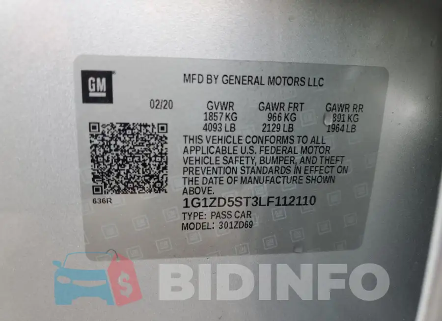 1G1ZD5ST3LF112110 Photo# 12