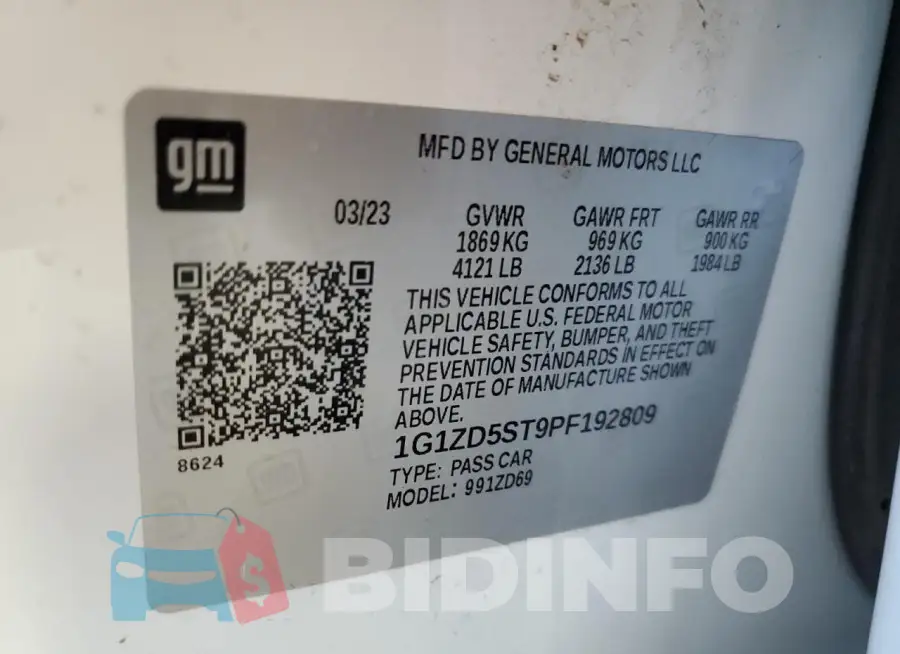 1G1ZD5ST9PF192809 Photo# 12