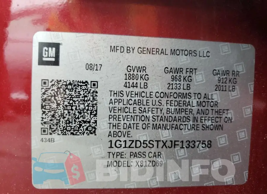 1G1ZD5STXJF133758 Photo# 12