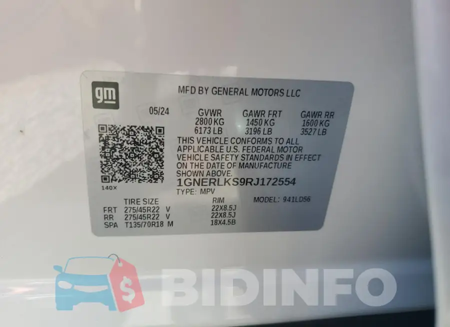 1GNERLKS9RJ172554 Photo# 13