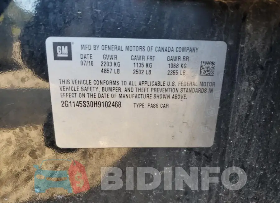 2G1145S30H9102468 Photo# 12