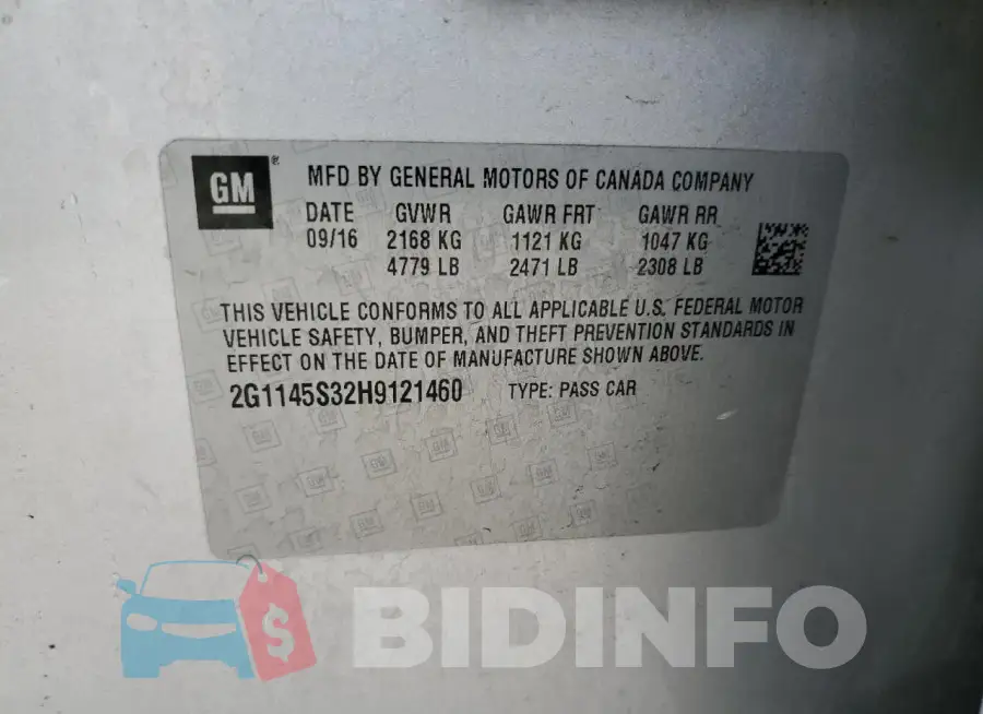 2G1145S32H9121460 Photo# 12