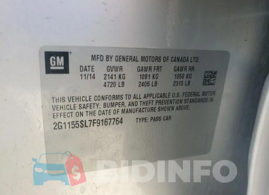 2G1155SL7F9167764 Photo# 12