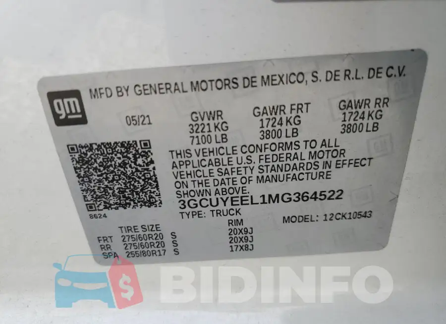 3GCUYEEL1MG364522 Photo# 12