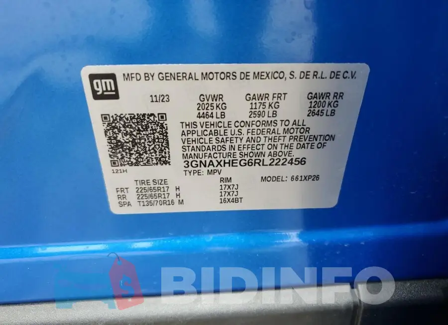 3GNAXHEG6RL222456 Photo# 13
