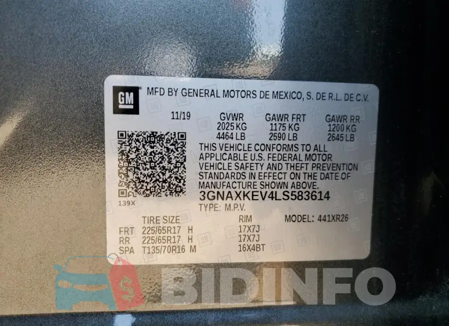 3GNAXKEV4LS583614 Photo# 12