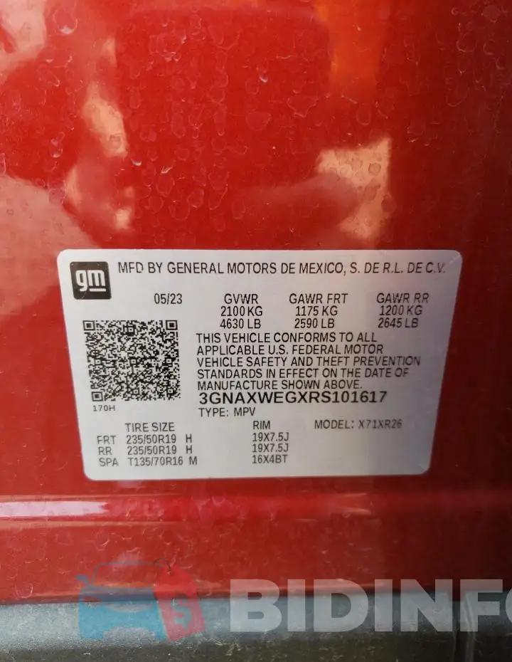 3GNAXWEGXRS101617 Photo# 13