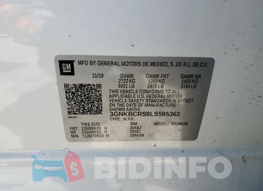 3GNKBCRS9LS595363 Photo# 13