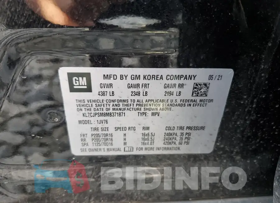 KL7CJPSM8MB371871 Photo# 12
