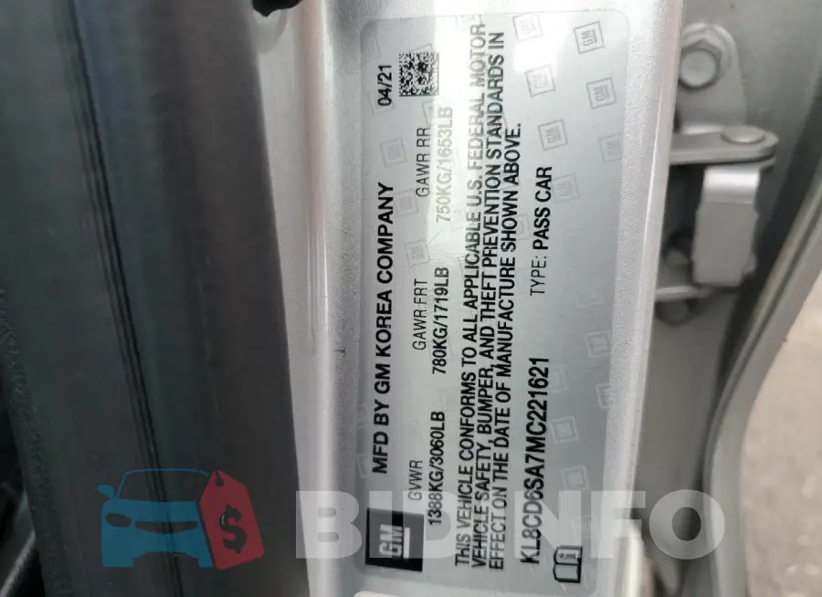 KL8CD6SA7MC221621 Photo# 12
